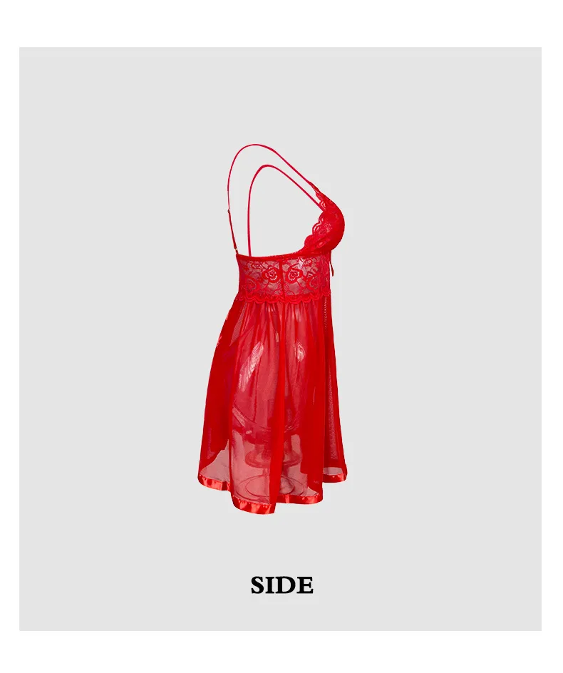 New   Sexy Lace Strap Mesh Nightdress Underwear Home Clothes Pajamas Source Wholesale 728 display picture 7