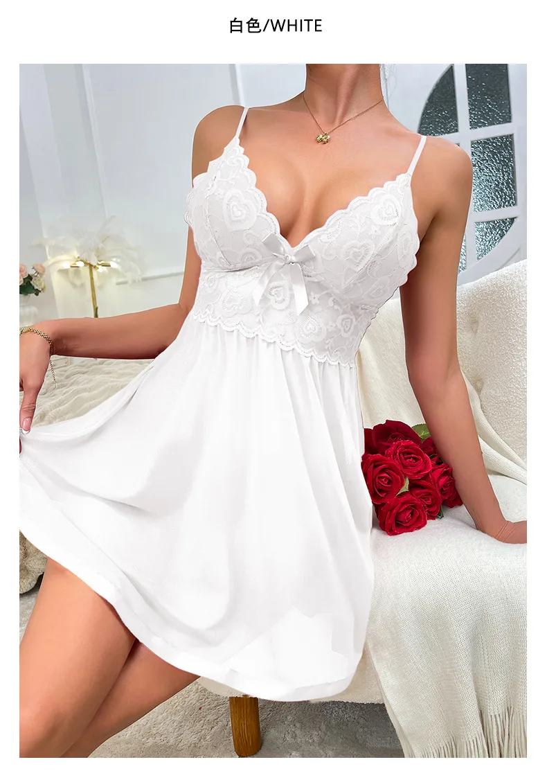 New   Sexy Lace Strap Mesh Nightdress Underwear Home Clothes Pajamas Source Wholesale 728 display picture 16