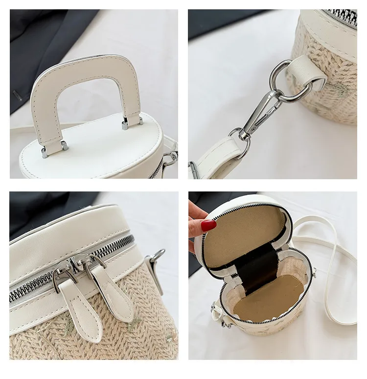 Internet Celebrity Woven Fashionable Elegant Handbag  Summer New Stylish Shoulder Bag Straw Woven Textured Bucket Bag Trendy display picture 4