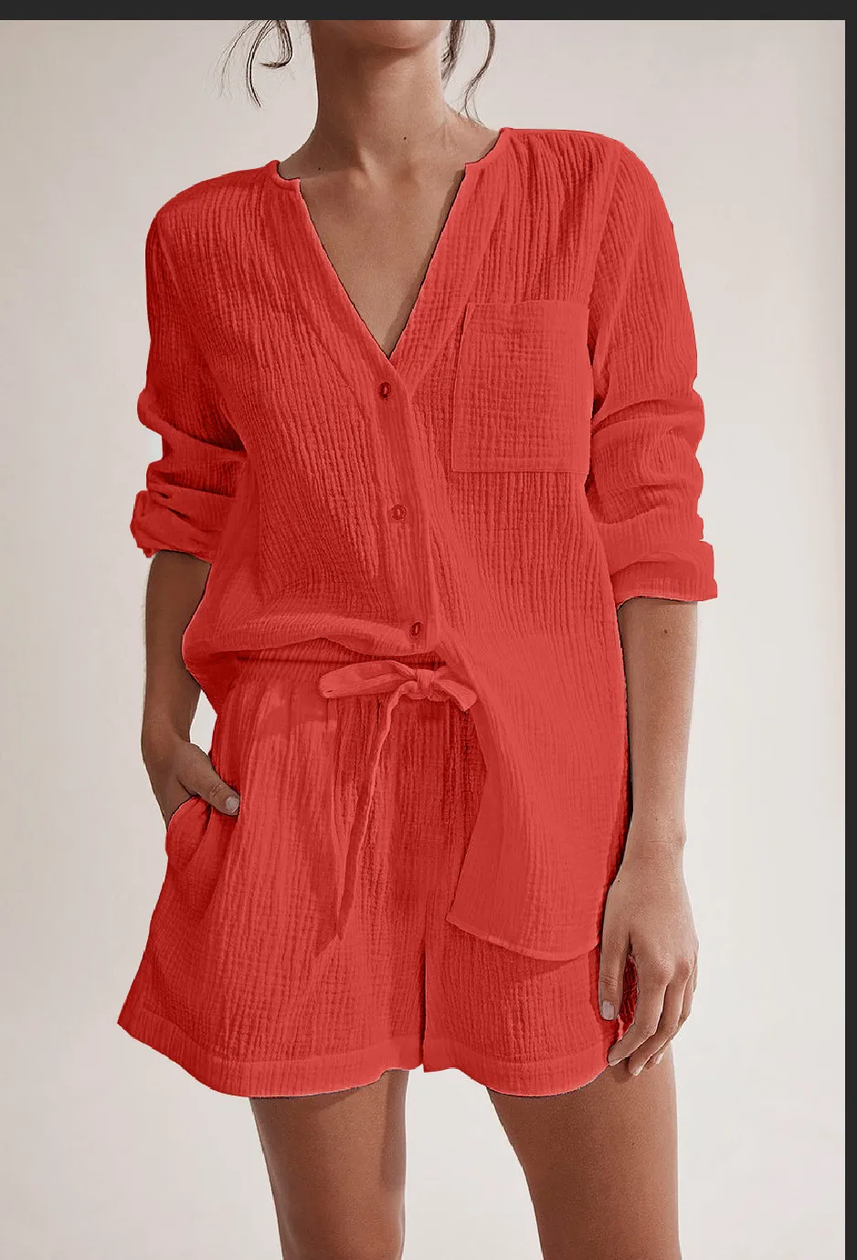 Women's Cotton Pajamas Europe And The United States,  Europe And The United States Pajamas Cotton Summer, Women's Summer Pajamas Cotton Gauze display picture 4
