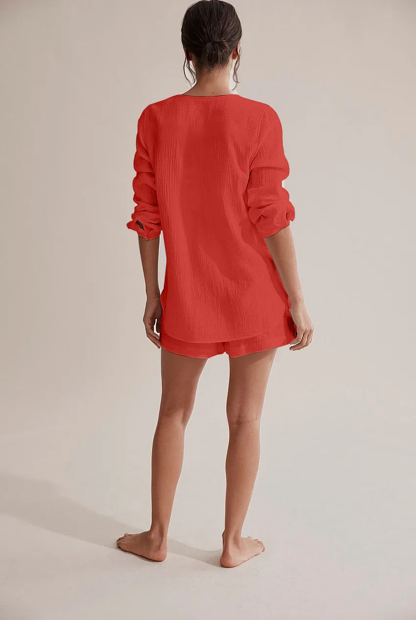 Women's Cotton Pajamas Europe And The United States,  Europe And The United States Pajamas Cotton Summer, Women's Summer Pajamas Cotton Gauze display picture 5