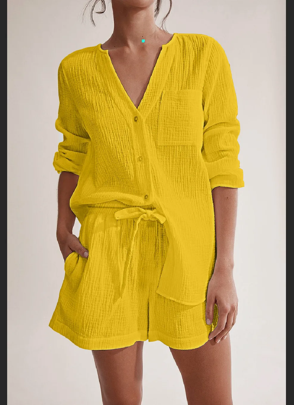 Women's Cotton Pajamas Europe And The United States,  Europe And The United States Pajamas Cotton Summer, Women's Summer Pajamas Cotton Gauze display picture 9