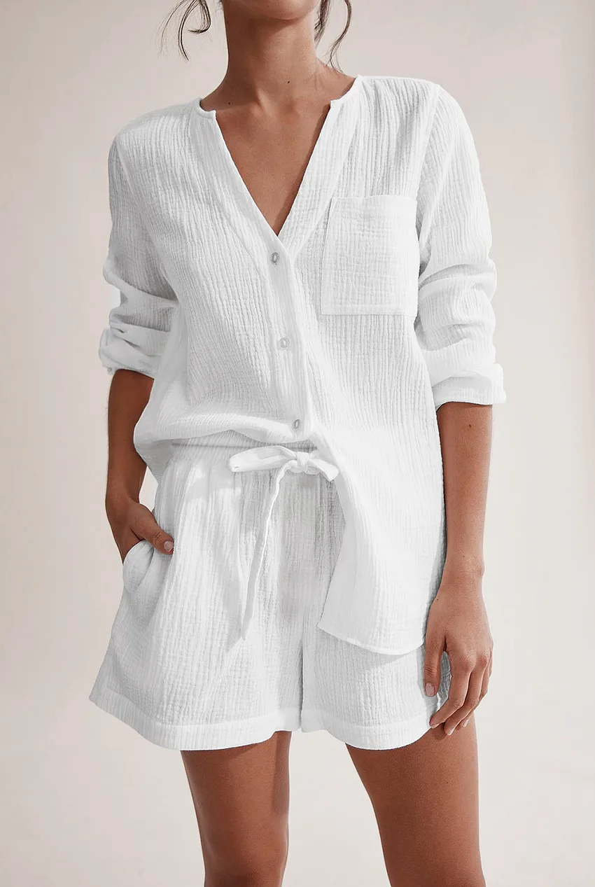 Women's Cotton Pajamas Europe And The United States,  Europe And The United States Pajamas Cotton Summer, Women's Summer Pajamas Cotton Gauze display picture 14