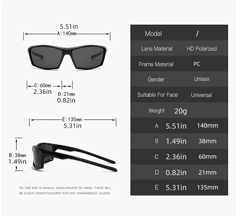 New  Outdoor Sports Polarized Sunglasses Men And Women Riding Fishing Sunglasses Night Market Anti-glare Eye Protection Glasses display picture 3