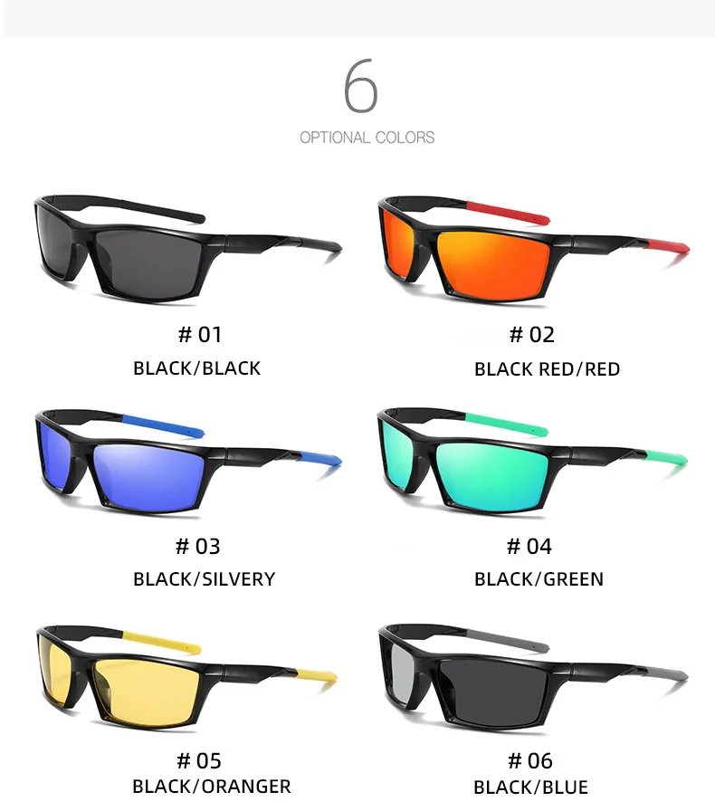 New  Outdoor Sports Polarized Sunglasses Men And Women Riding Fishing Sunglasses Night Market Anti-glare Eye Protection Glasses display picture 4