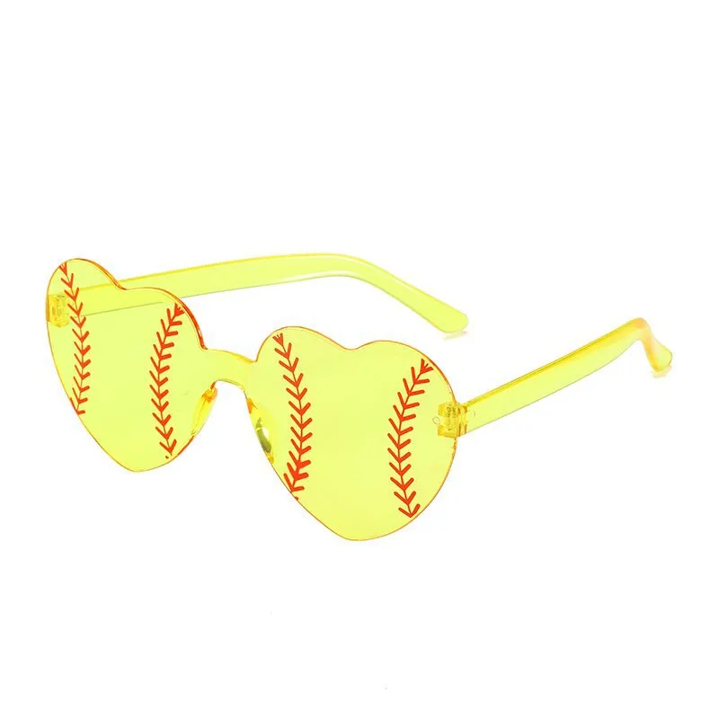 Candy-colored Love-shaped Sunglasses Personalized One-piece Glasses Manufacturers Wholesale New   Sunglasses display picture 1