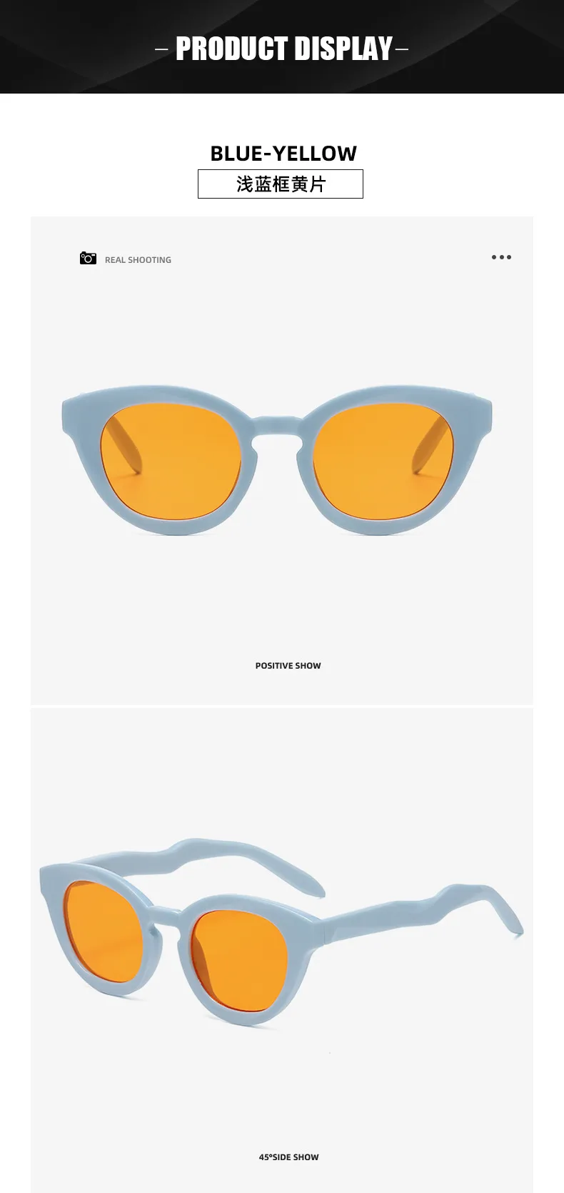 New New Fashion Oval Sunglasses Personalized Fashion Cat's Eye Sunglasses Internet Celebrity Street Photoshoot UV-proof Glasses display picture 4