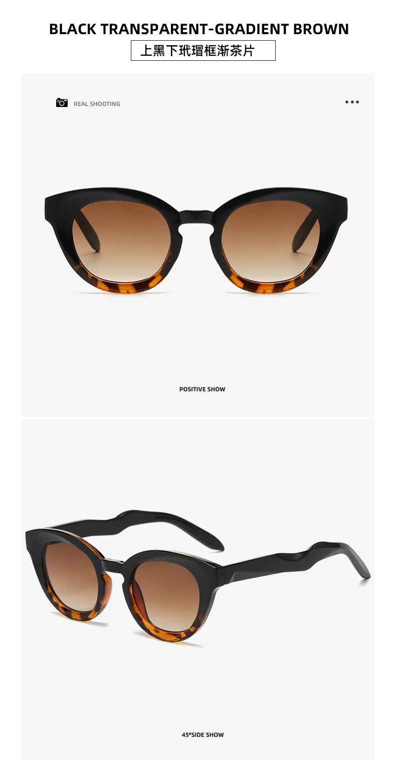 New New Fashion Oval Sunglasses Personalized Fashion Cat's Eye Sunglasses Internet Celebrity Street Photoshoot UV-proof Glasses display picture 8