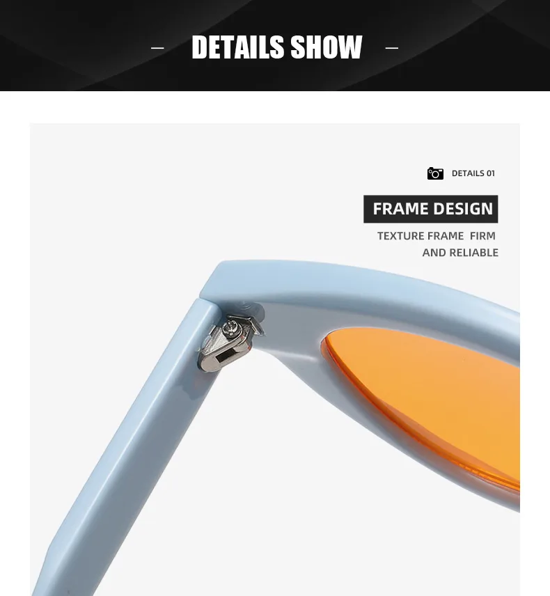New New Fashion Oval Sunglasses Personalized Fashion Cat's Eye Sunglasses Internet Celebrity Street Photoshoot UV-proof Glasses display picture 14