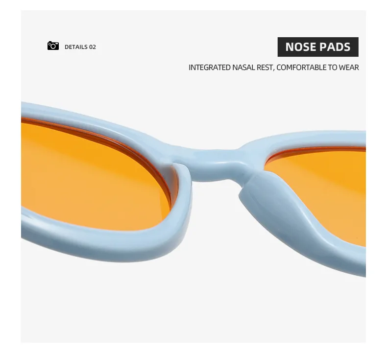 New New Fashion Oval Sunglasses Personalized Fashion Cat's Eye Sunglasses Internet Celebrity Street Photoshoot UV-proof Glasses display picture 15