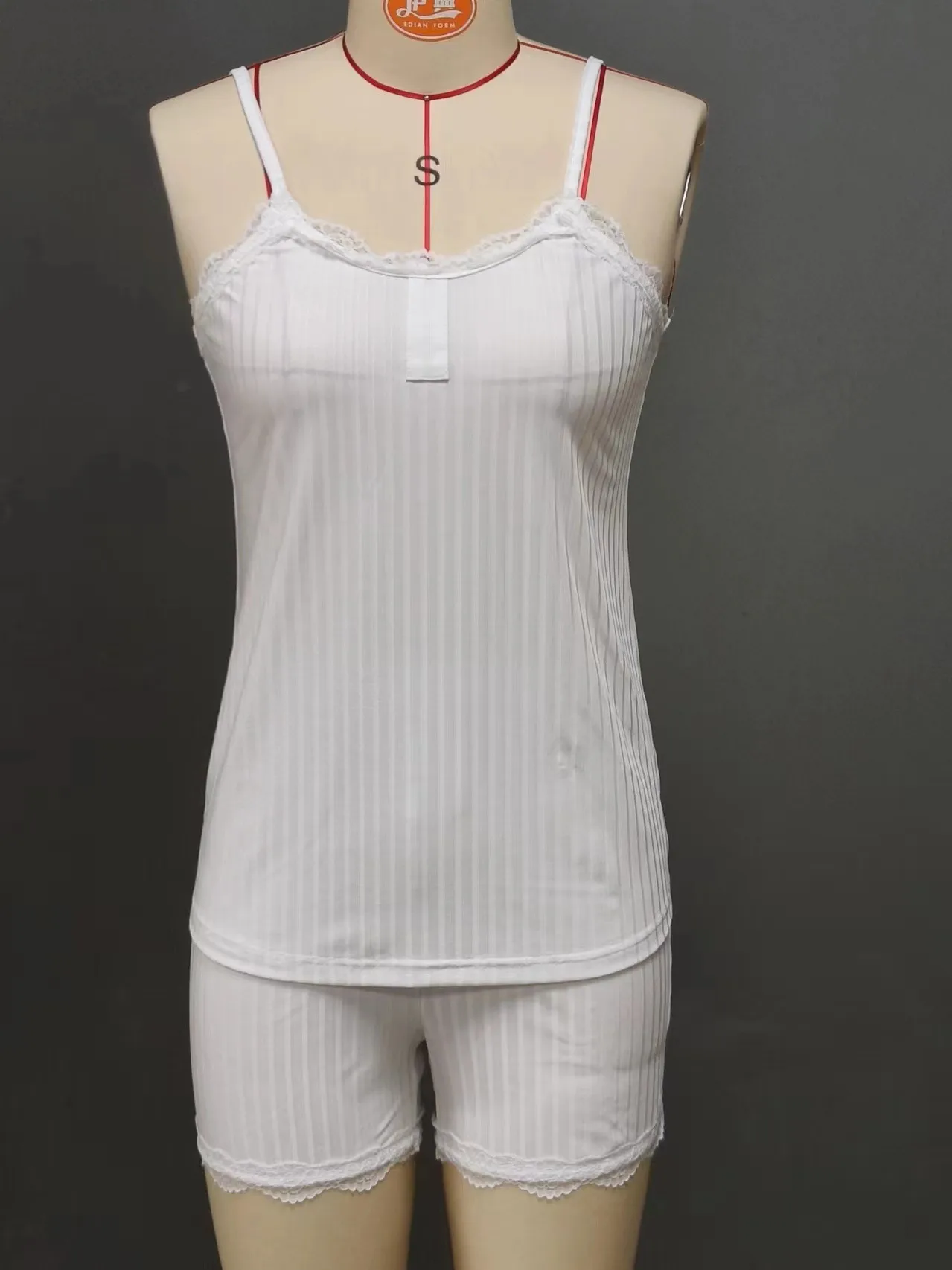 Spring And Summer New   Popular Suspender Shorts Solid Color Lace Casual Home Wear Women's Clothing display picture 2