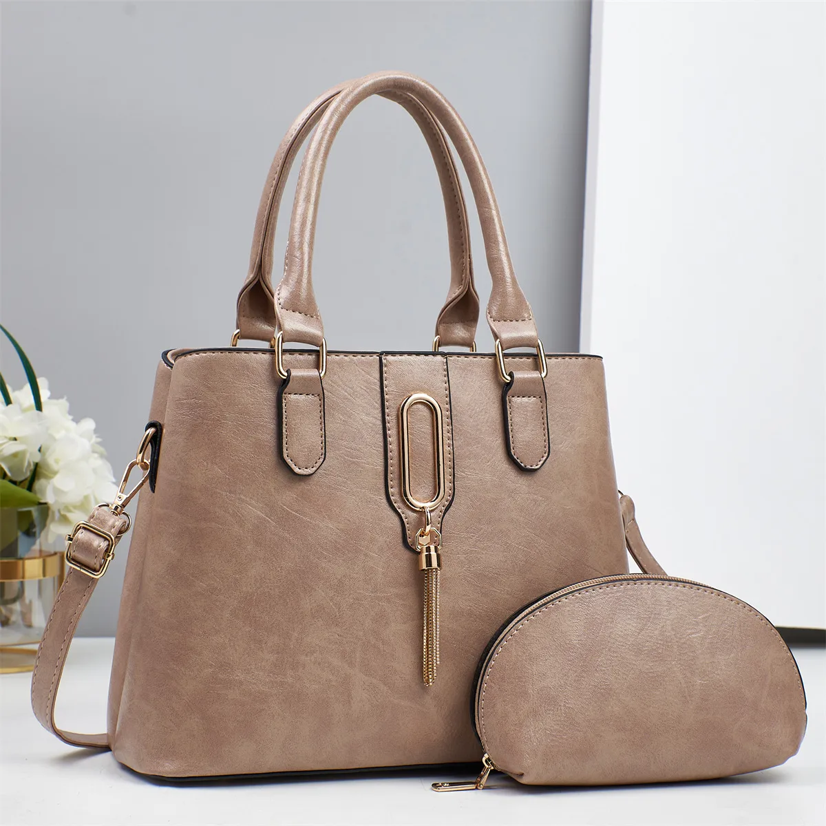 Two-piece Set Mother Bag Women's Bag Big Bag Women's All-match Elegant New New Style Handbag Shoulder Bag Bags display picture 3