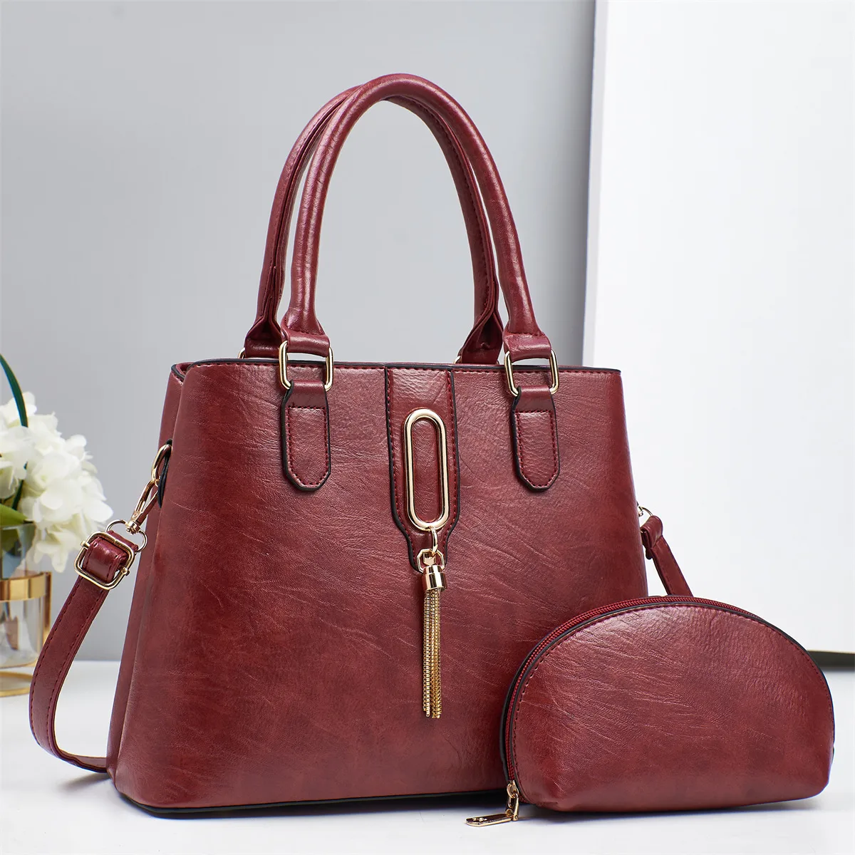 Two-piece Set Mother Bag Women's Bag Big Bag Women's All-match Elegant New New Style Handbag Shoulder Bag Bags display picture 5