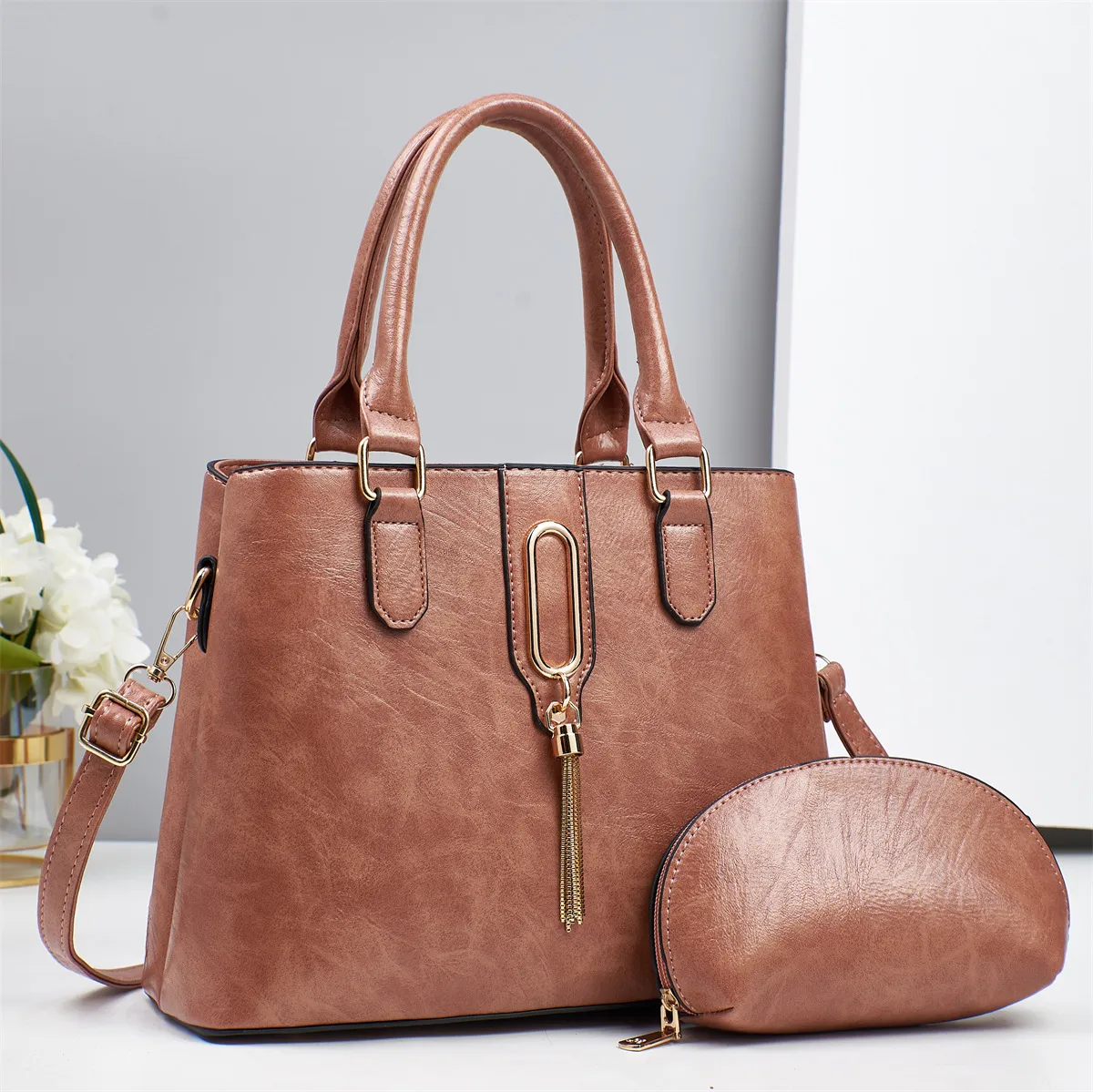 Two-piece Set Mother Bag Women's Bag Big Bag Women's All-match Elegant New New Style Handbag Shoulder Bag Bags display picture 6