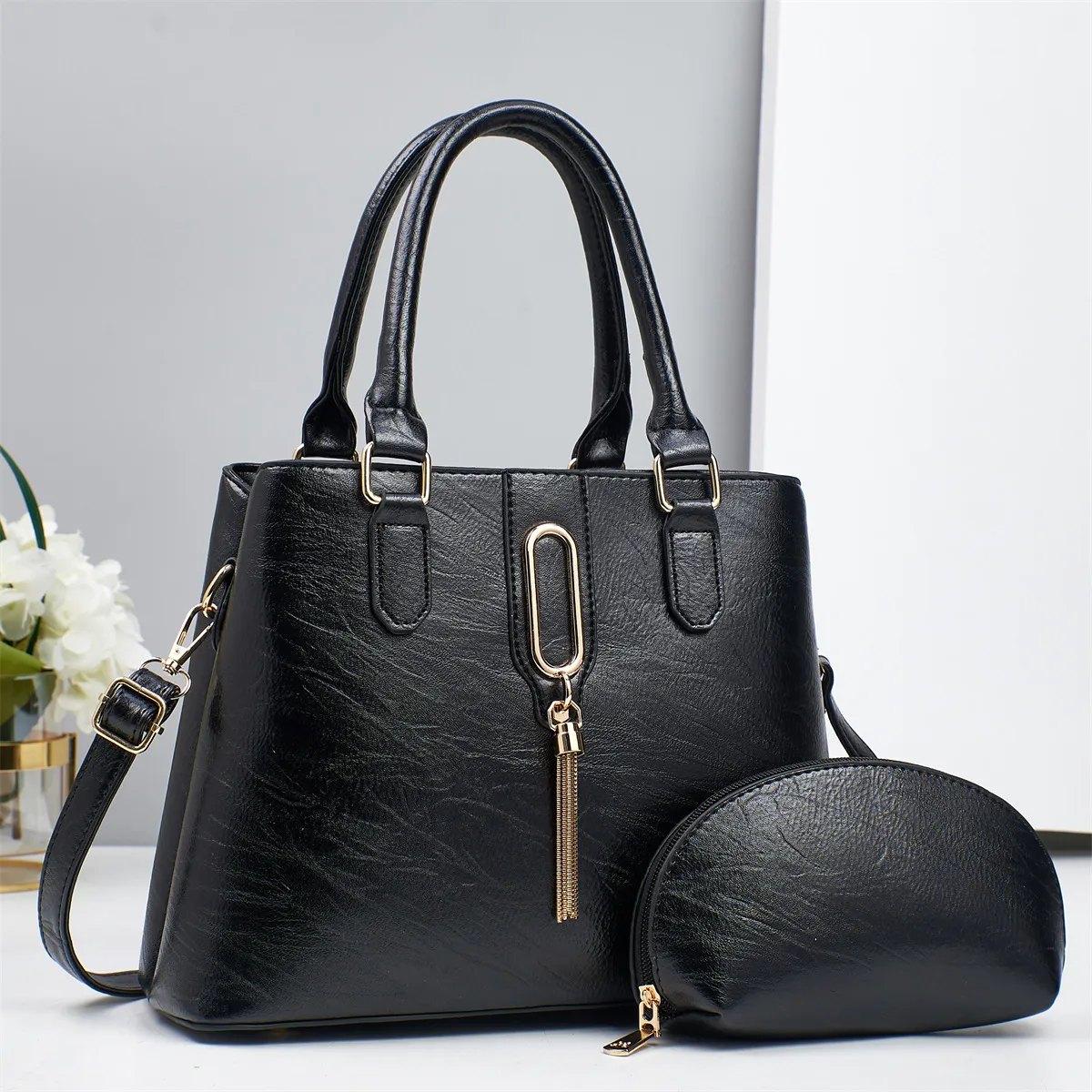 Two-piece Set Mother Bag Women's Bag Big Bag Women's All-match Elegant New New Style Handbag Shoulder Bag Bags display picture 7