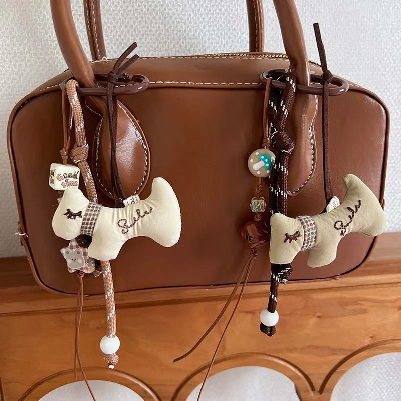 Miu Style Carabiner Letter Puppy Bear Car Keychain Sweet Bead Chain Pendant Bag Pendant Hanging Jewelry display picture 9