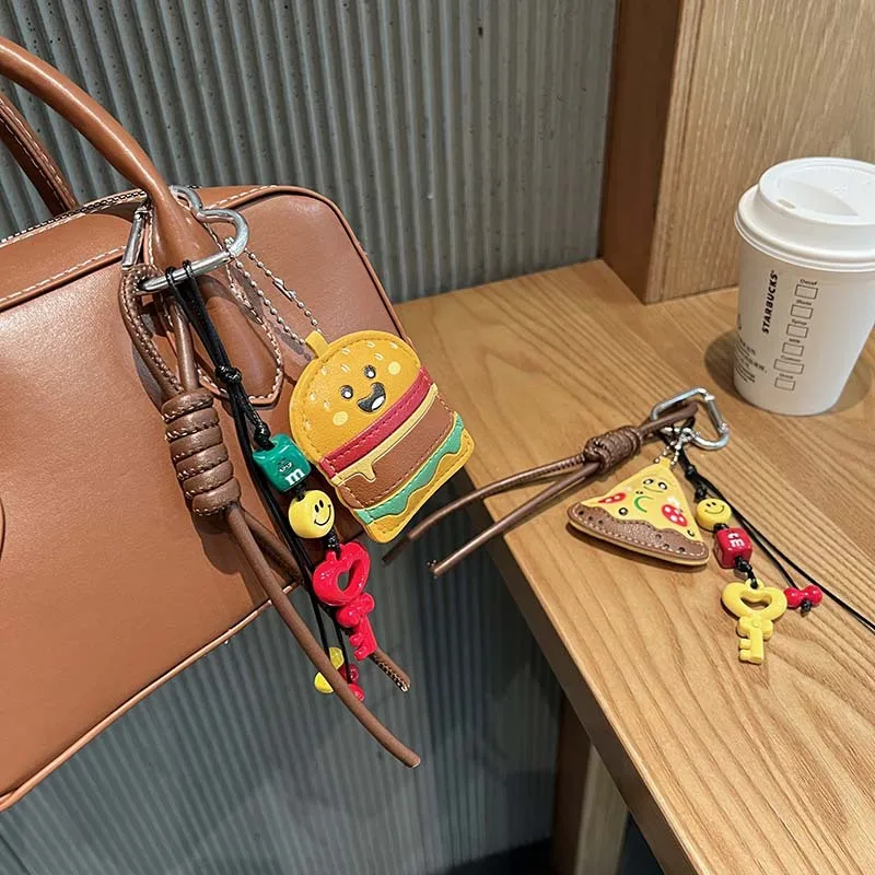 Spring And Summer New Sweet Cool Girl New Miu Bag Pendant Leather Flower Camera Pendant Car Key Chain display picture 3
