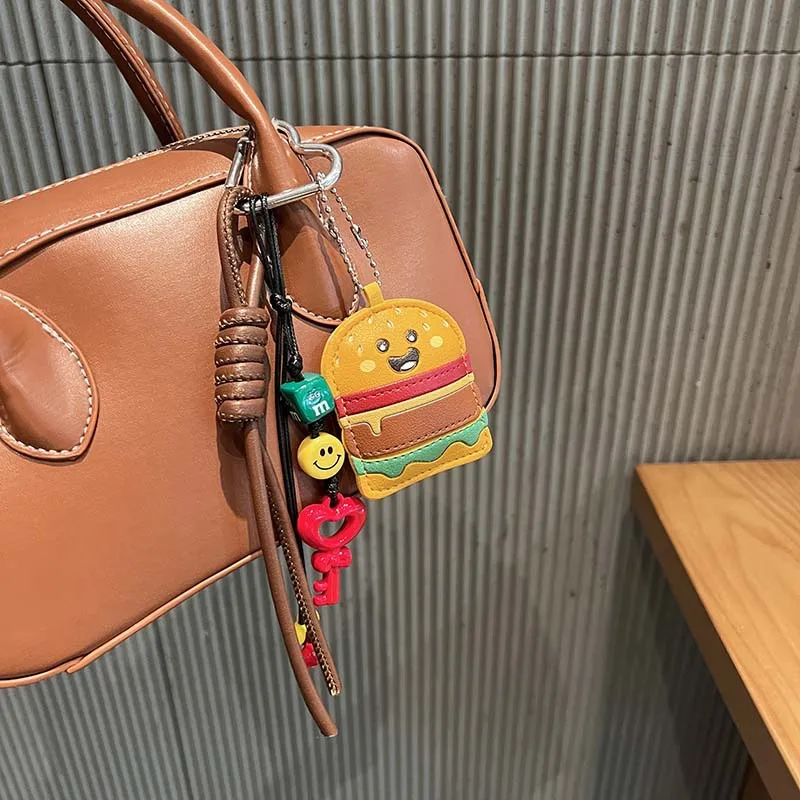 Spring And Summer New Sweet Cool Girl New Miu Bag Pendant Leather Flower Camera Pendant Car Key Chain display picture 5