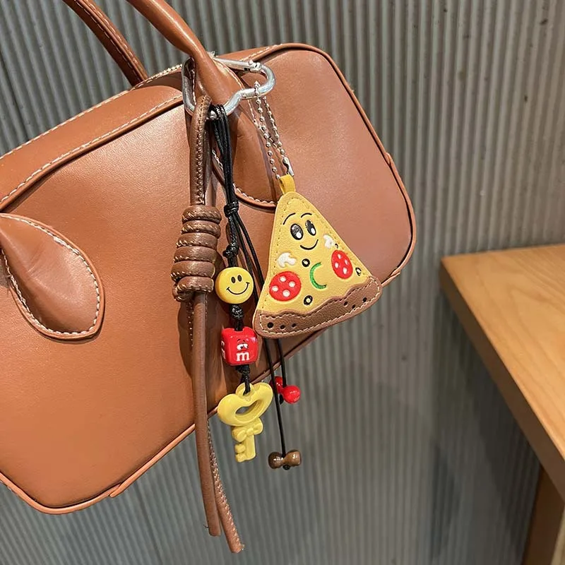 Spring And Summer New Sweet Cool Girl New Miu Bag Pendant Leather Flower Camera Pendant Car Key Chain display picture 6