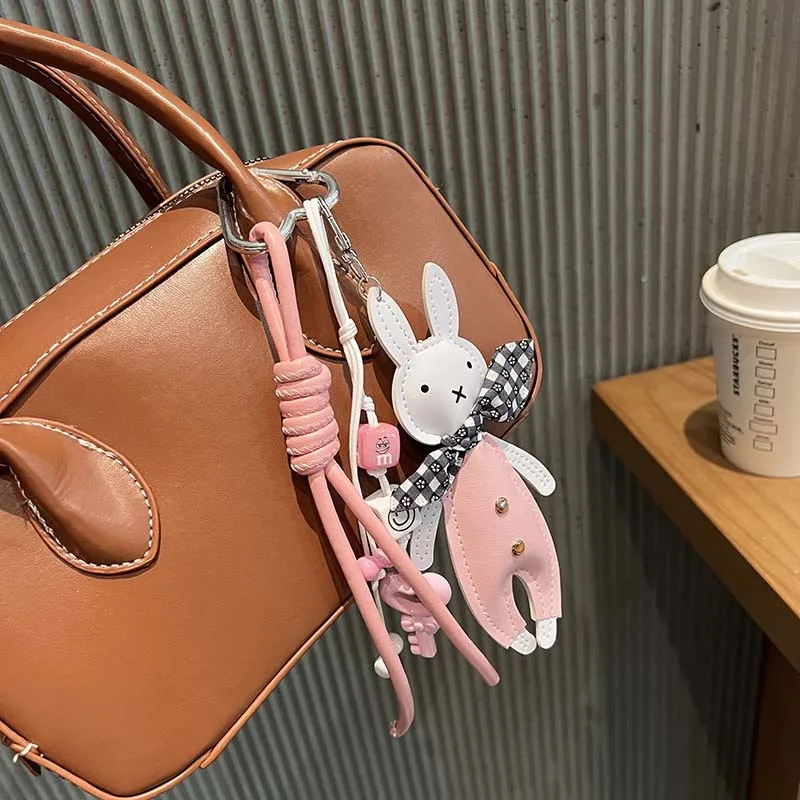 Spring And Summer New Sweet Cool Girl New Miu Bag Pendant Leather Flower Camera Pendant Car Key Chain display picture 8
