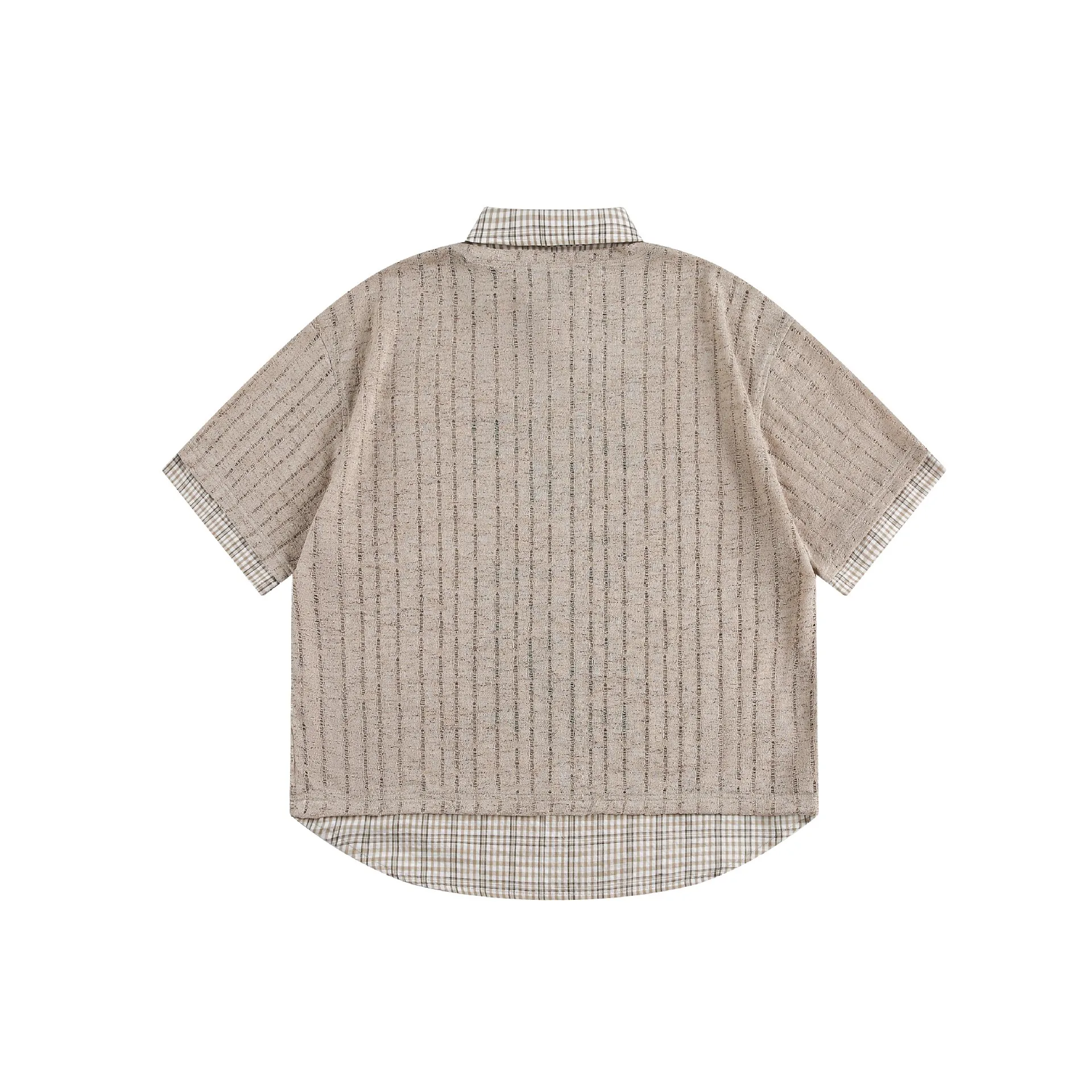 Jiayiku Trendy American-Style Jersey Knit Hollow-Out T-Shirt Short-Sleeve Sports Shirt Fake Two-Piece  For Men And Women display picture 25