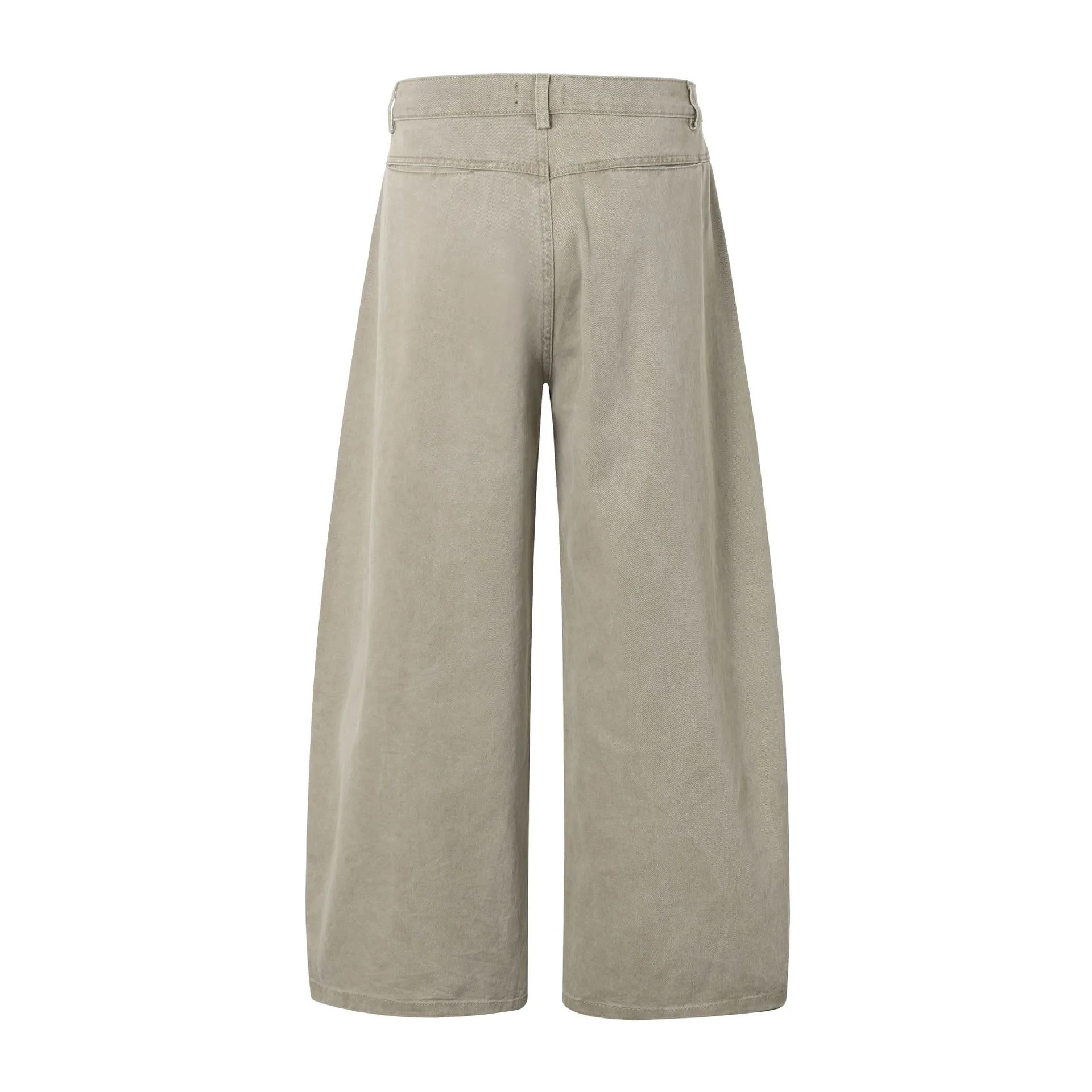 Jiayiku Men's  American Retro Washed Personalized Cleanfit Casual Pants Straight Loose Wide-Leg Pants display picture 3