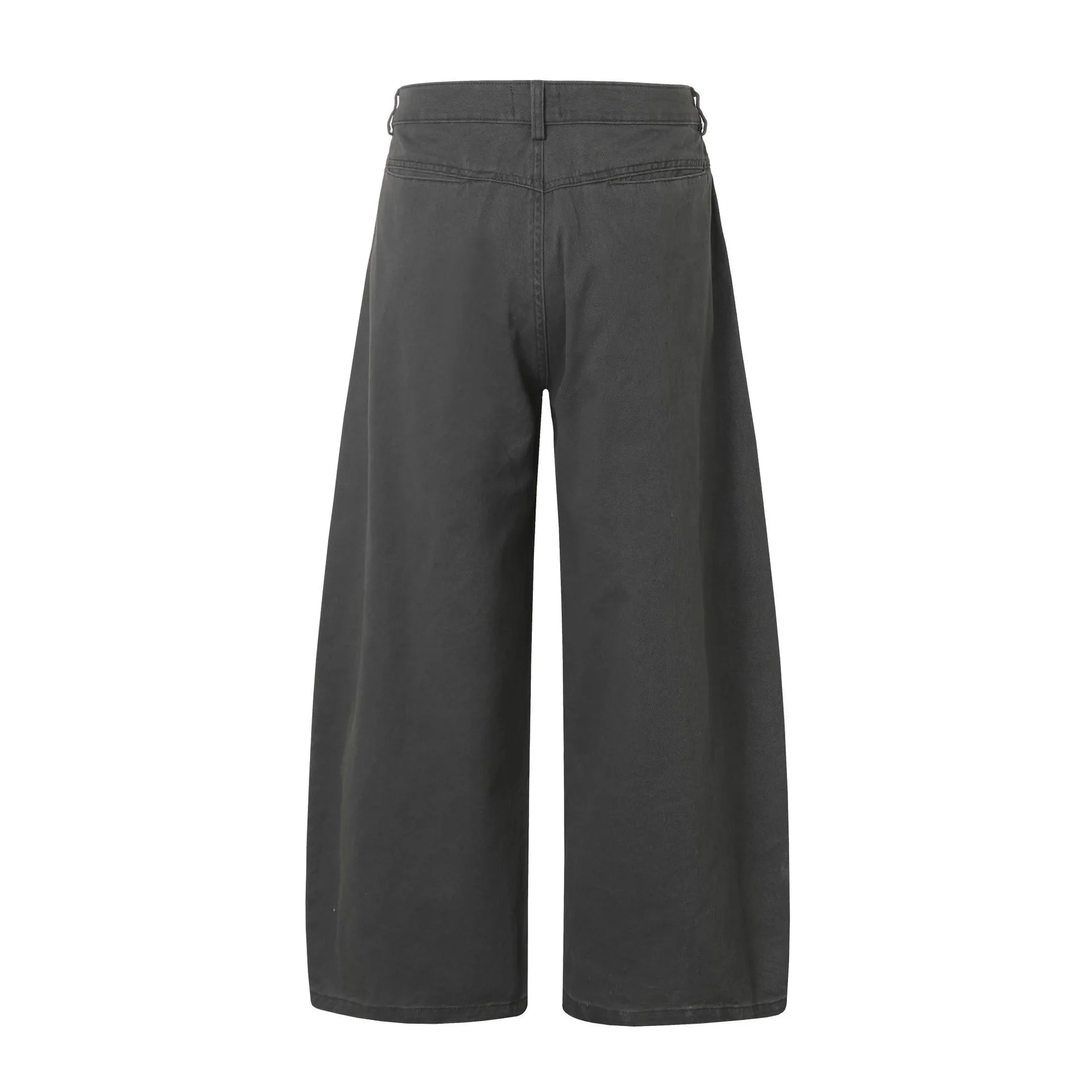 Jiayiku Men's  American Retro Washed Personalized Cleanfit Casual Pants Straight Loose Wide-Leg Pants display picture 5