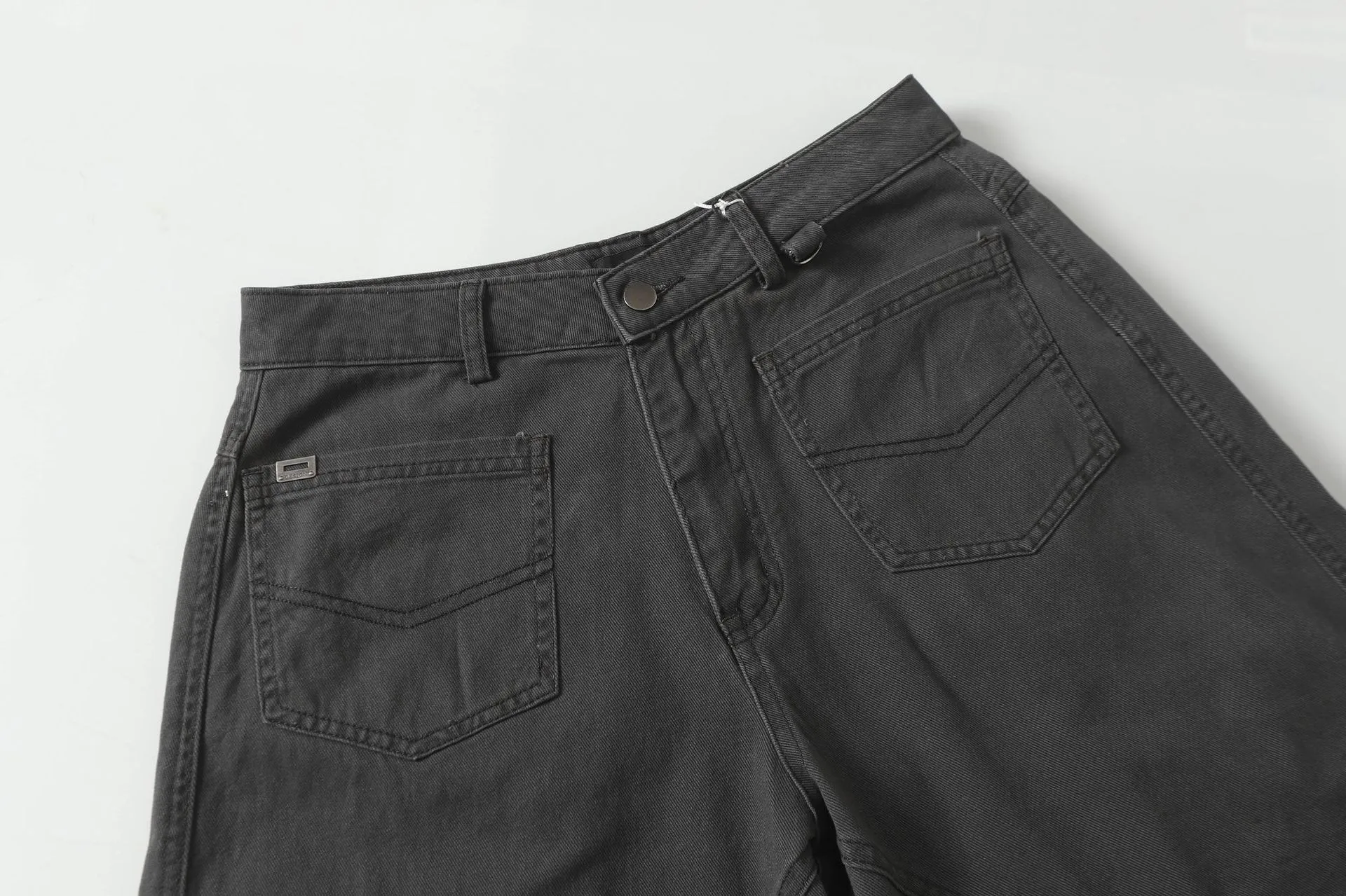 Jiayiku Men's  American Retro Washed Personalized Cleanfit Casual Pants Straight Loose Wide-Leg Pants display picture 17