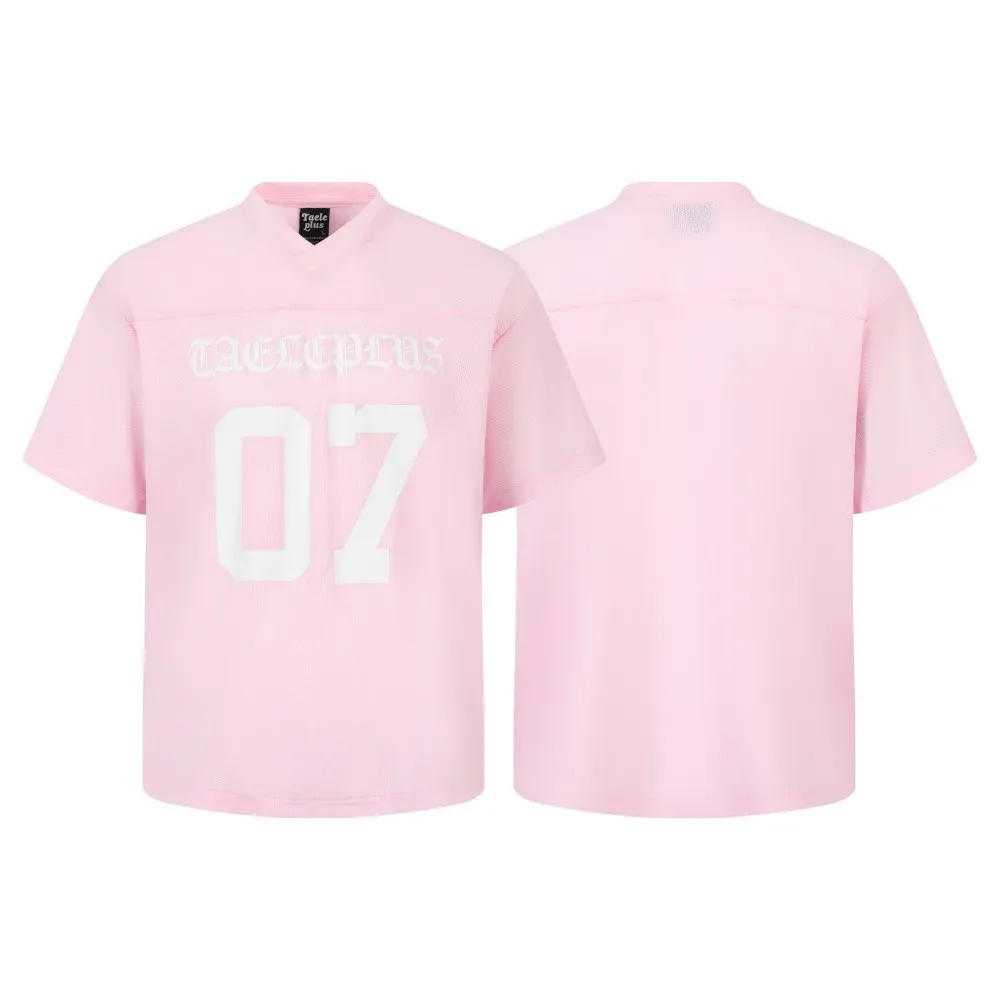 Jiayiku  Summer T-Shirt Short-Sleeved American Jersey Loose Hiphop Quick-Drying Sweatshirt Mesh T-Shirt For Men And Women display picture 8
