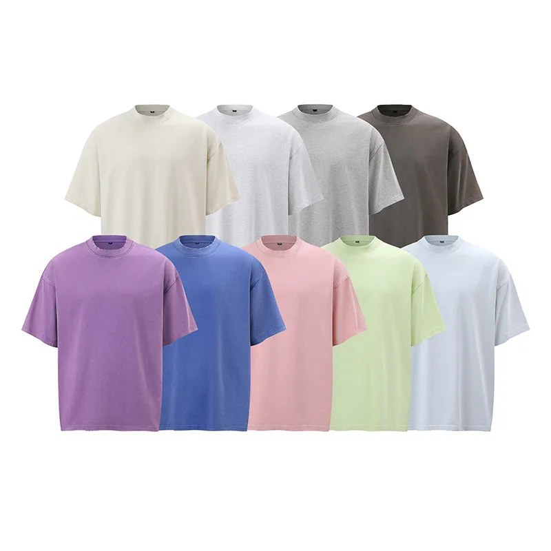 Jiayiku Men's Summer Short-Sleeved Men's American Street Hip-Hop Trendy Brand Washed Tee Bottoming Shirt Loose T-Shirt Short-Sleeved display picture 2