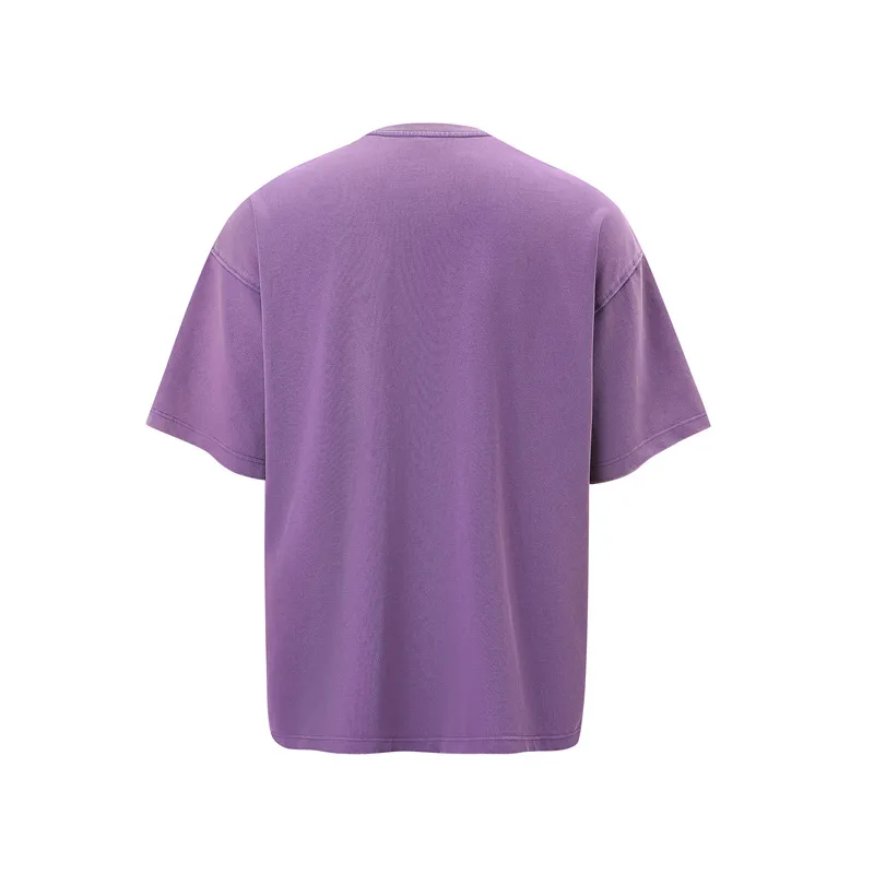 Jiayiku Men's Summer Short-Sleeved Men's American Street Hip-Hop Trendy Brand Washed Tee Bottoming Shirt Loose T-Shirt Short-Sleeved display picture 10
