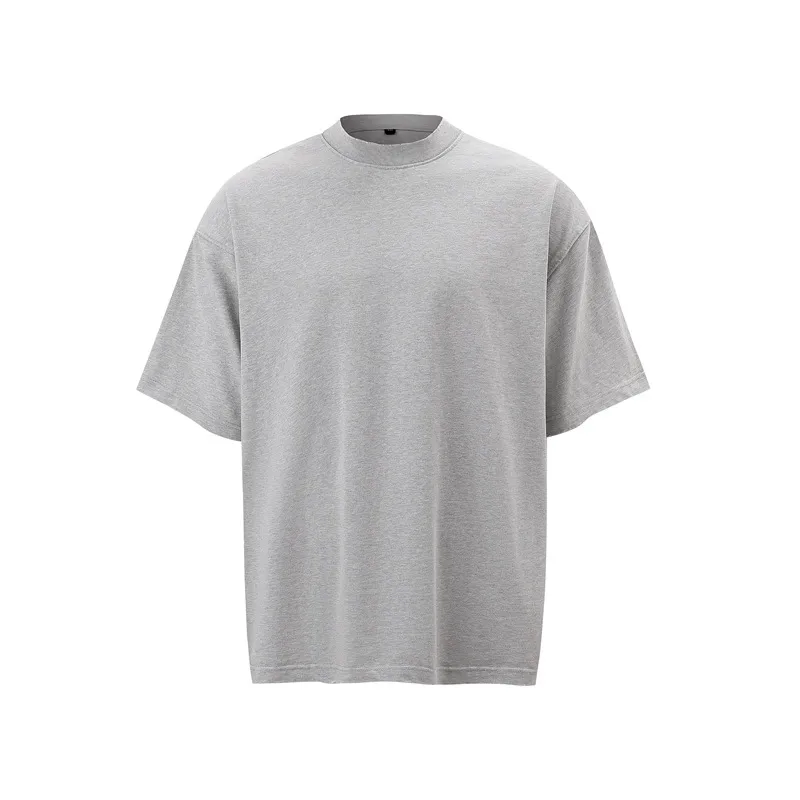 Jiayiku Men's Summer Short-Sleeved Men's American Street Hip-Hop Trendy Brand Washed Tee Bottoming Shirt Loose T-Shirt Short-Sleeved display picture 13