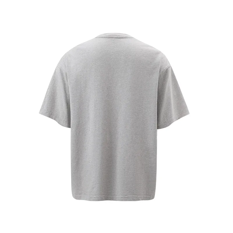 Jiayiku Men's Summer Short-Sleeved Men's American Street Hip-Hop Trendy Brand Washed Tee Bottoming Shirt Loose T-Shirt Short-Sleeved display picture 14