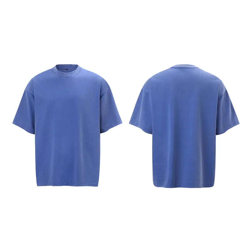 Jiayiku Men's Summer Short-Sleeved Men's American Street Hip-Hop Trendy Brand Washed Tee Bottoming Shirt Loose T-Shirt Short-Sleeved display picture 23