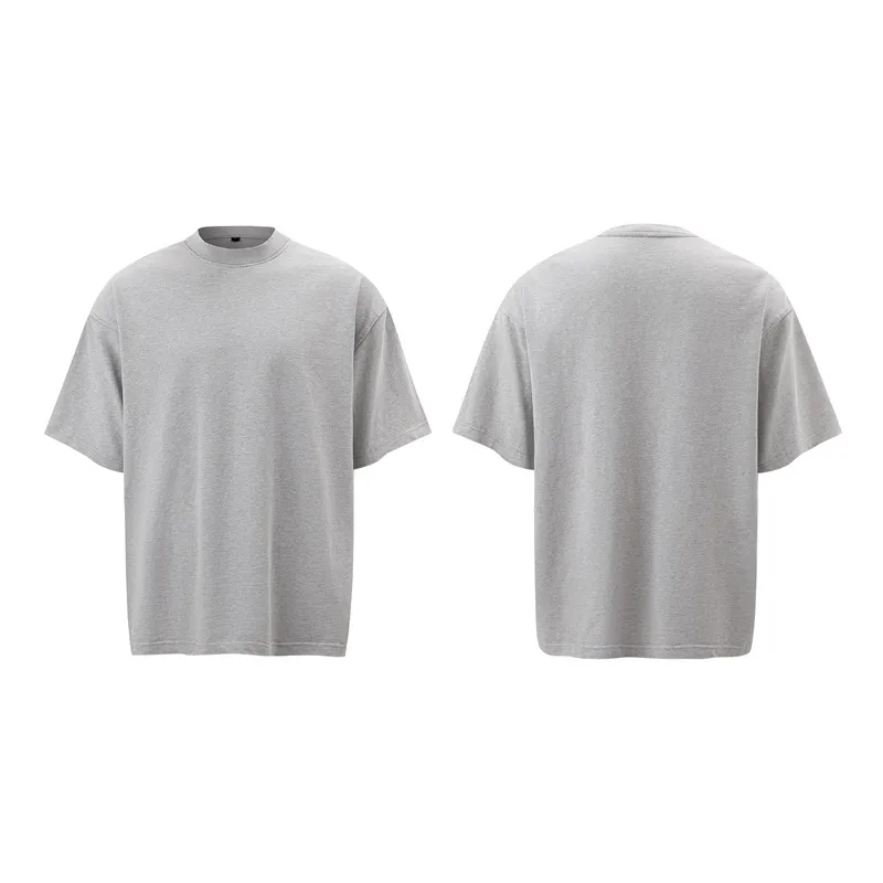 Jiayiku Men's Summer Short-Sleeved Men's American Street Hip-Hop Trendy Brand Washed Tee Bottoming Shirt Loose T-Shirt Short-Sleeved display picture 29