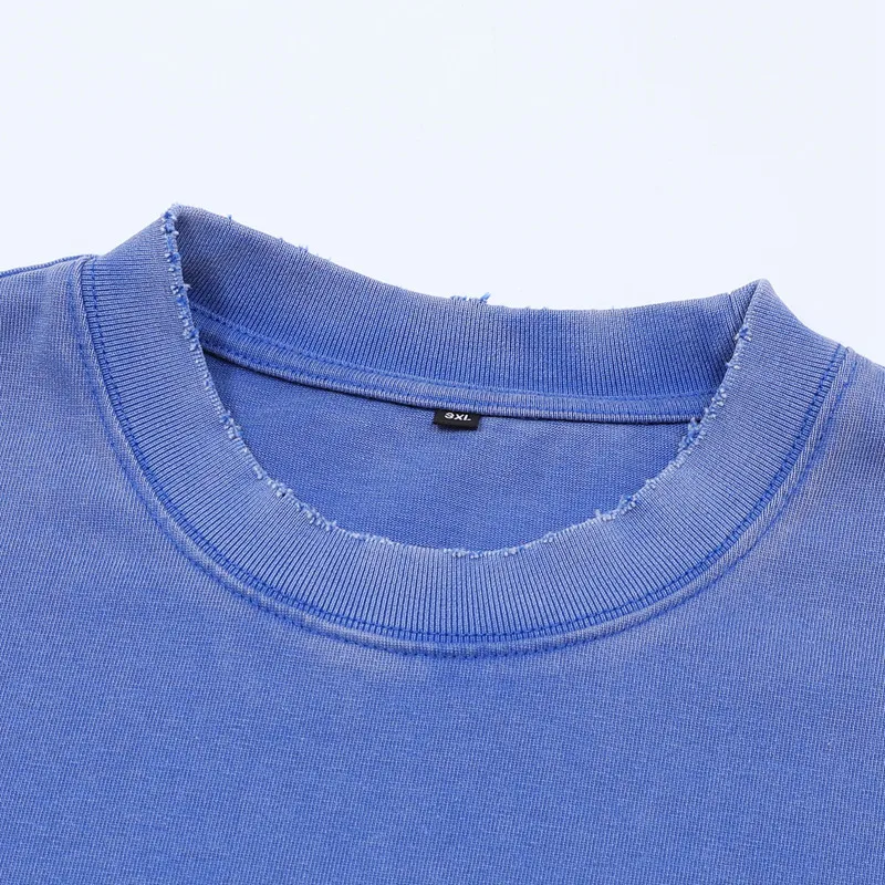 Jiayiku Men's Summer Short-Sleeved Men's American Street Hip-Hop Trendy Brand Washed Tee Bottoming Shirt Loose T-Shirt Short-Sleeved display picture 38
