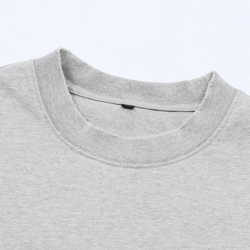 Jiayiku Men's Summer Short-Sleeved Men's American Street Hip-Hop Trendy Brand Washed Tee Bottoming Shirt Loose T-Shirt Short-Sleeved display picture 41