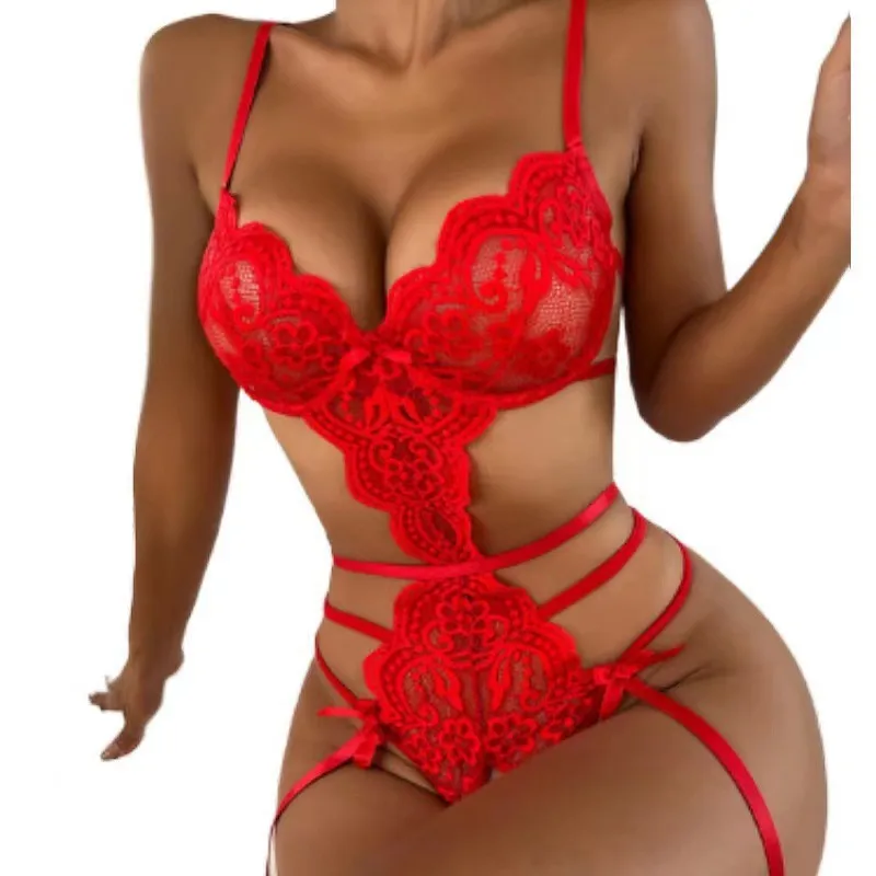 Foreign Trade Europe And The United States Sexy Underwear New Lace Transparent Temptation Jumpsuit Sexy Pajamas Wholesale Generation Of Fun Sleep display picture 10
