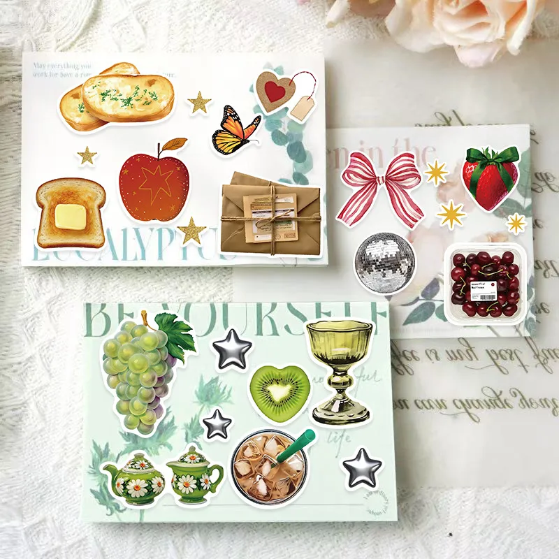 8 New Collage INS Wind Waterproof Diary Hand Account Stickers Goo Card Stickers DIY Decorative Stickers  Wholesale display picture 3
