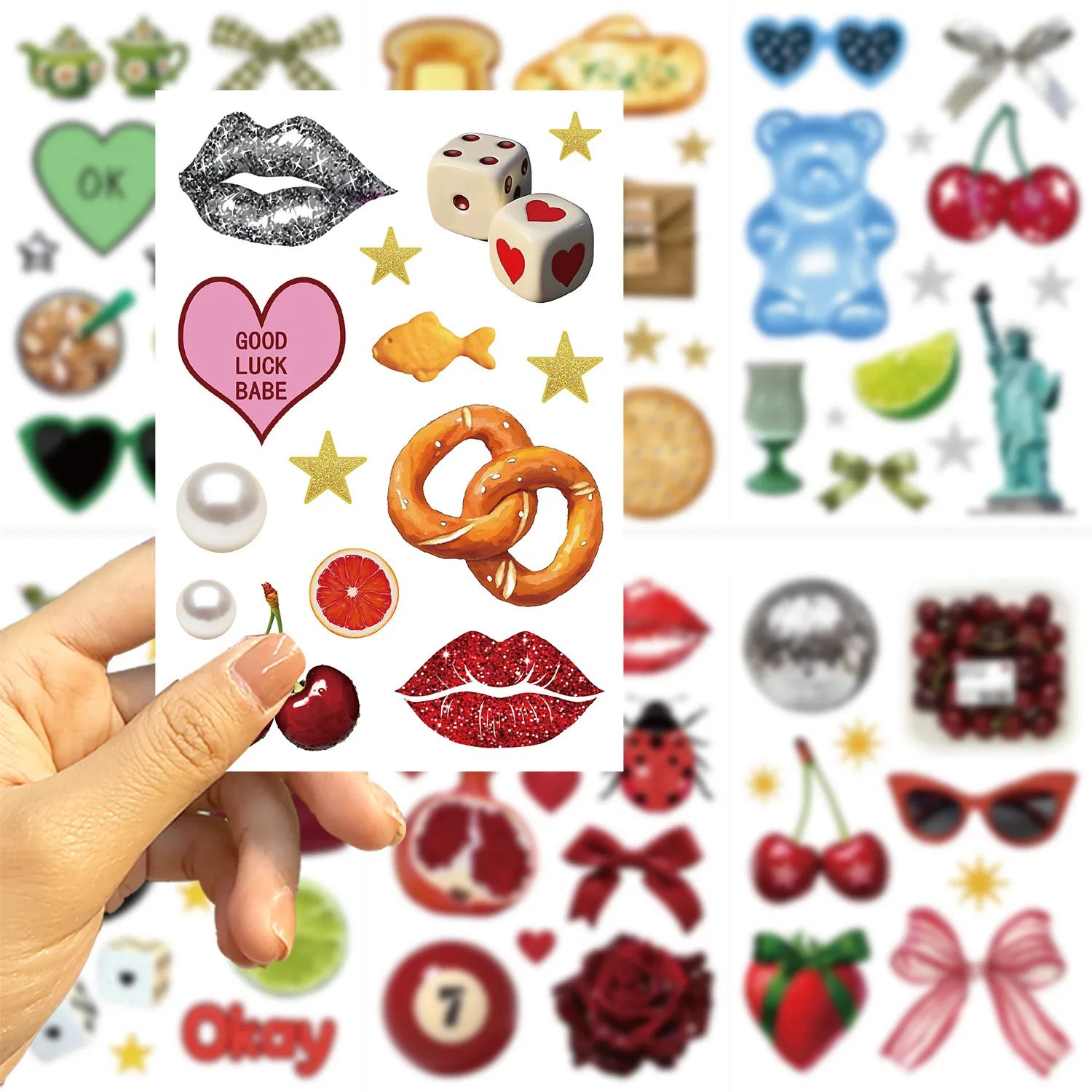 8 New Collage INS Wind Waterproof Diary Hand Account Stickers Goo Card Stickers DIY Decorative Stickers  Wholesale display picture 7