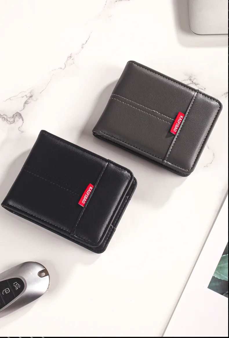 New  Men's Wallet Short Hot Selling Bag Ultra Light Coin Purse Vintage Casual Buckle Square Bag display picture 3
