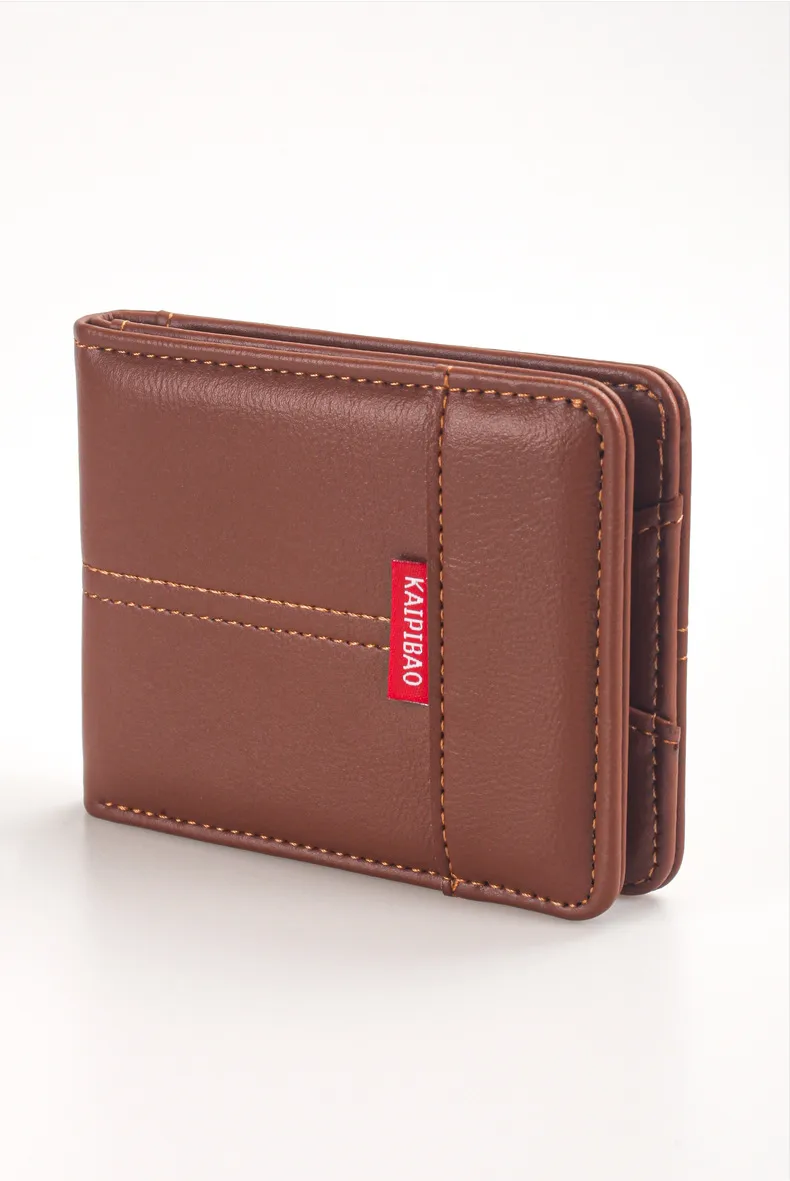 New  Men's Wallet Short Hot Selling Bag Ultra Light Coin Purse Vintage Casual Buckle Square Bag display picture 6