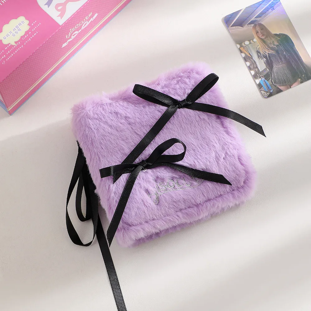 Ballet Style Ribbon Bow Photo Album Three-inch One-Miyagi Porter Card Storage Book Star-chasing Plush Card Book display picture 10