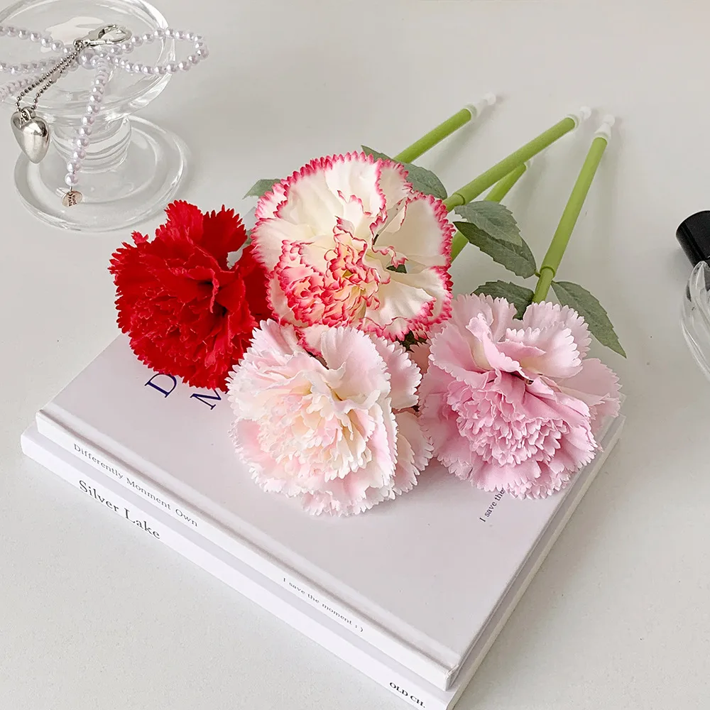 High-value Carnation Simulation Ballpoint Pen Student Simulation Flower Desktop Decoration Ballpoint Pen Wedding Gift Pen display picture 6