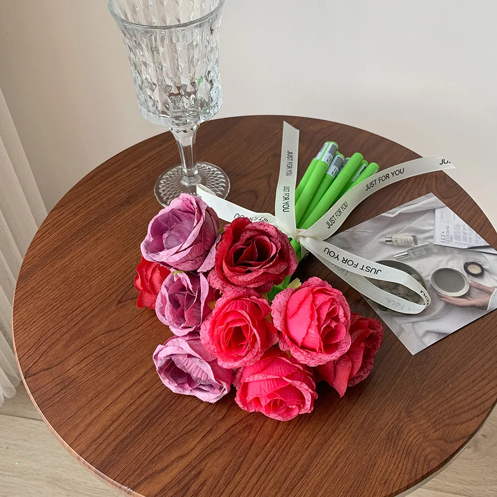 Teacher's Day Gift Cute Soft Silicone Rose Style Gel Pen Girl's Fun Flower Hand Account Pen Gift Pen display picture 10