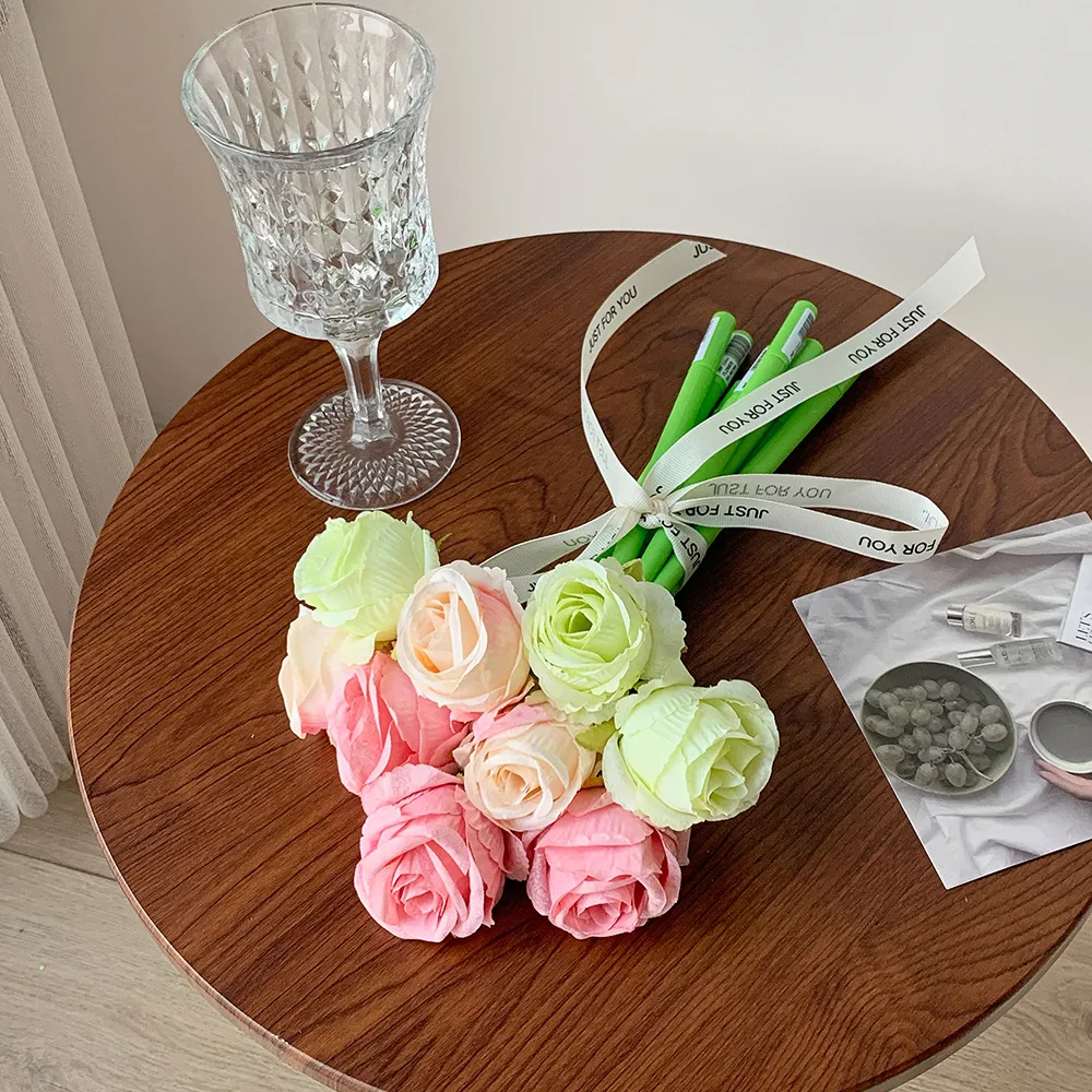 Teacher's Day Gift Cute Soft Silicone Rose Style Gel Pen Girl's Fun Flower Hand Account Pen Gift Pen display picture 9