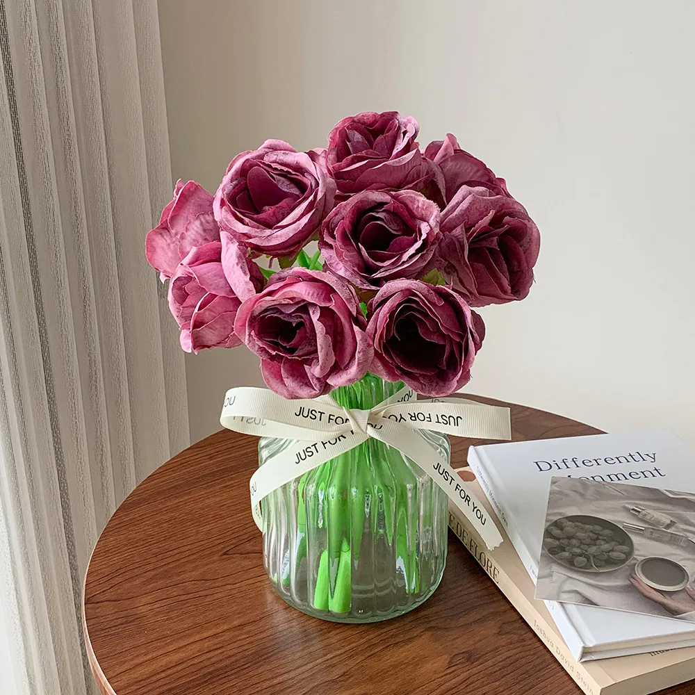 Simulation Flower Creative Gel Pen Student High Color Value Writing Pen Desktop Decoration Rose Ball Pen Wedding Gift Pen display picture 21