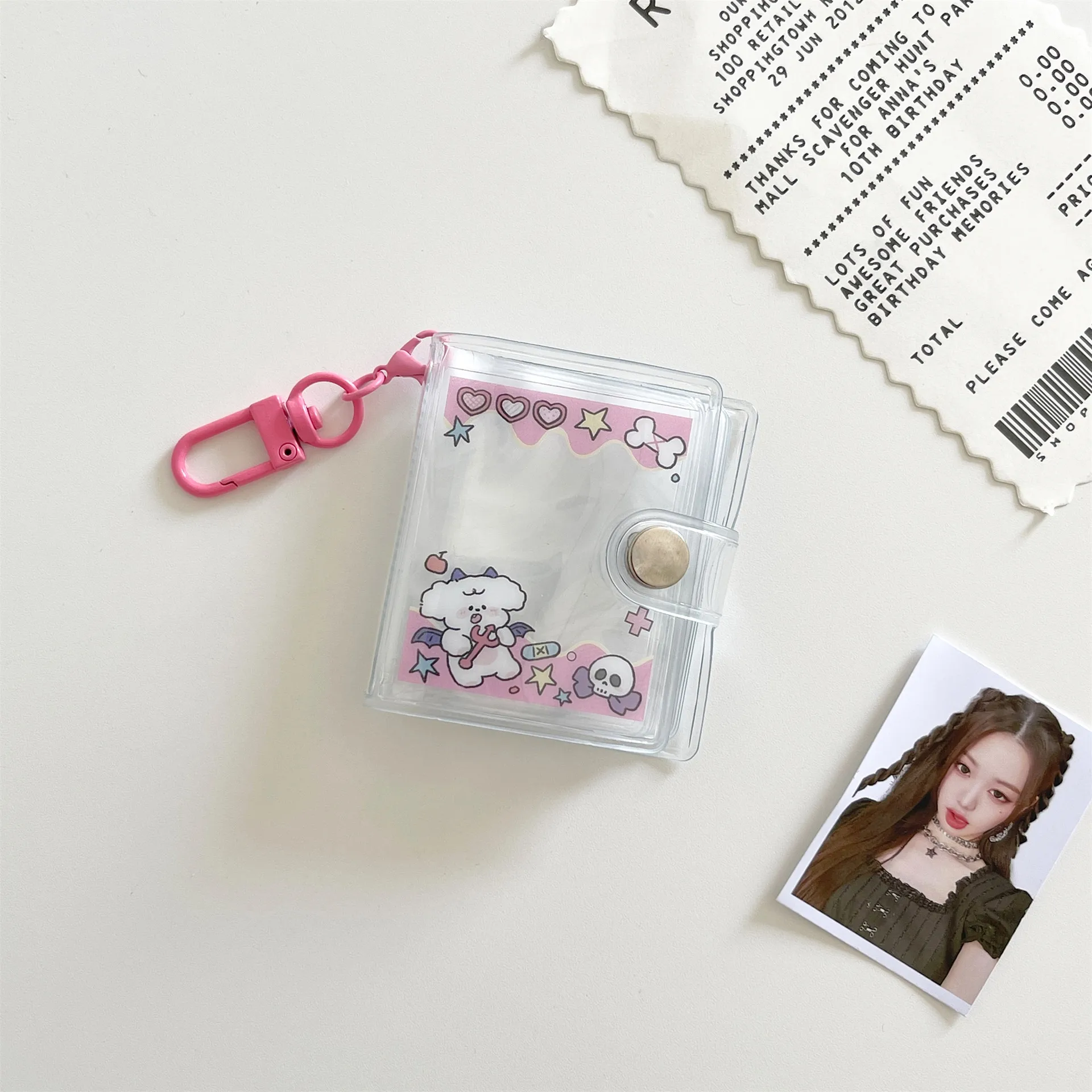 New Style Cartoon Mini Photo Album 2 Inch ID Photo Shapes Storage Book Star Chasing Keychain Hook Pendant Bag display picture 10