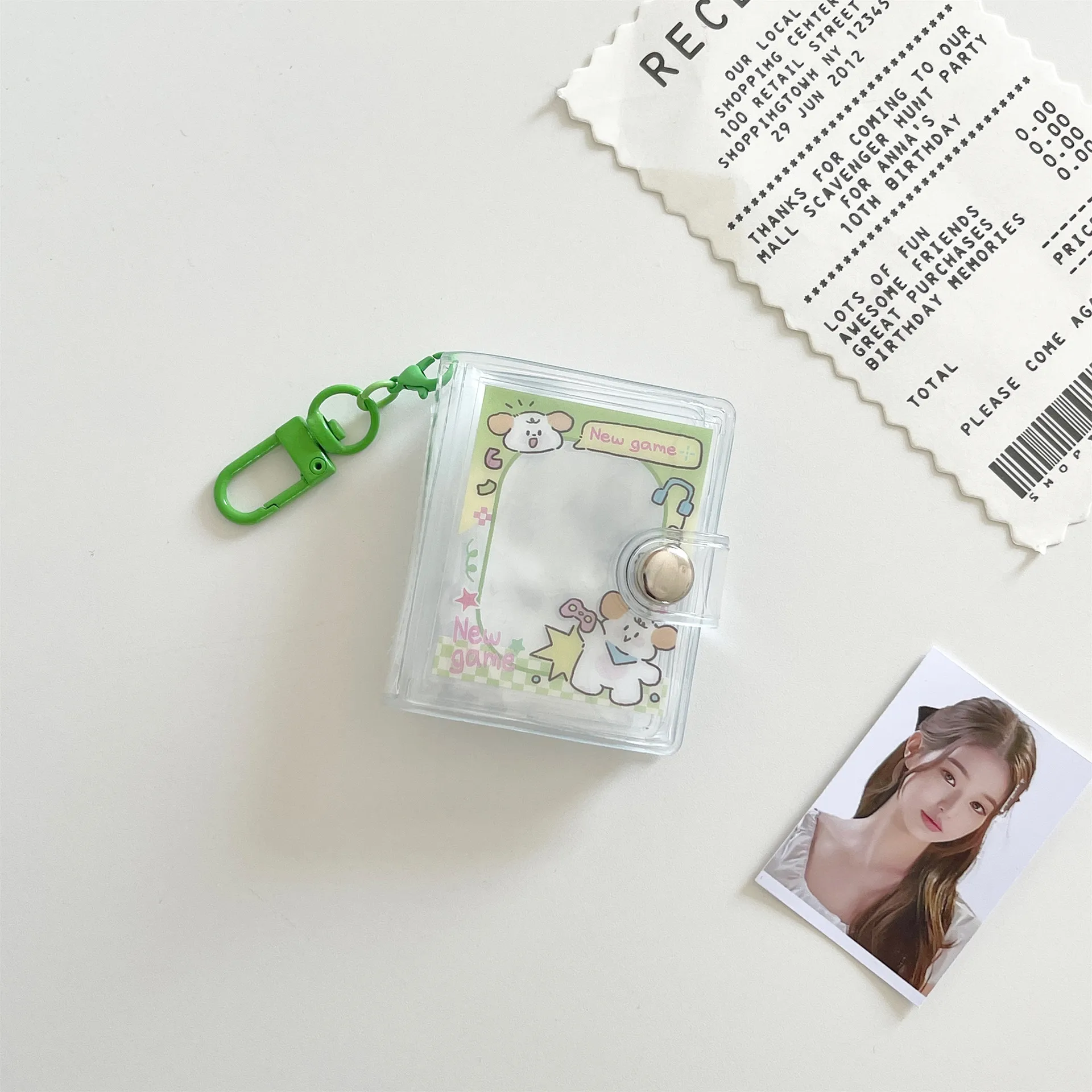 New Style Cartoon Mini Photo Album 2 Inch ID Photo Shapes Storage Book Star Chasing Keychain Hook Pendant Bag display picture 13