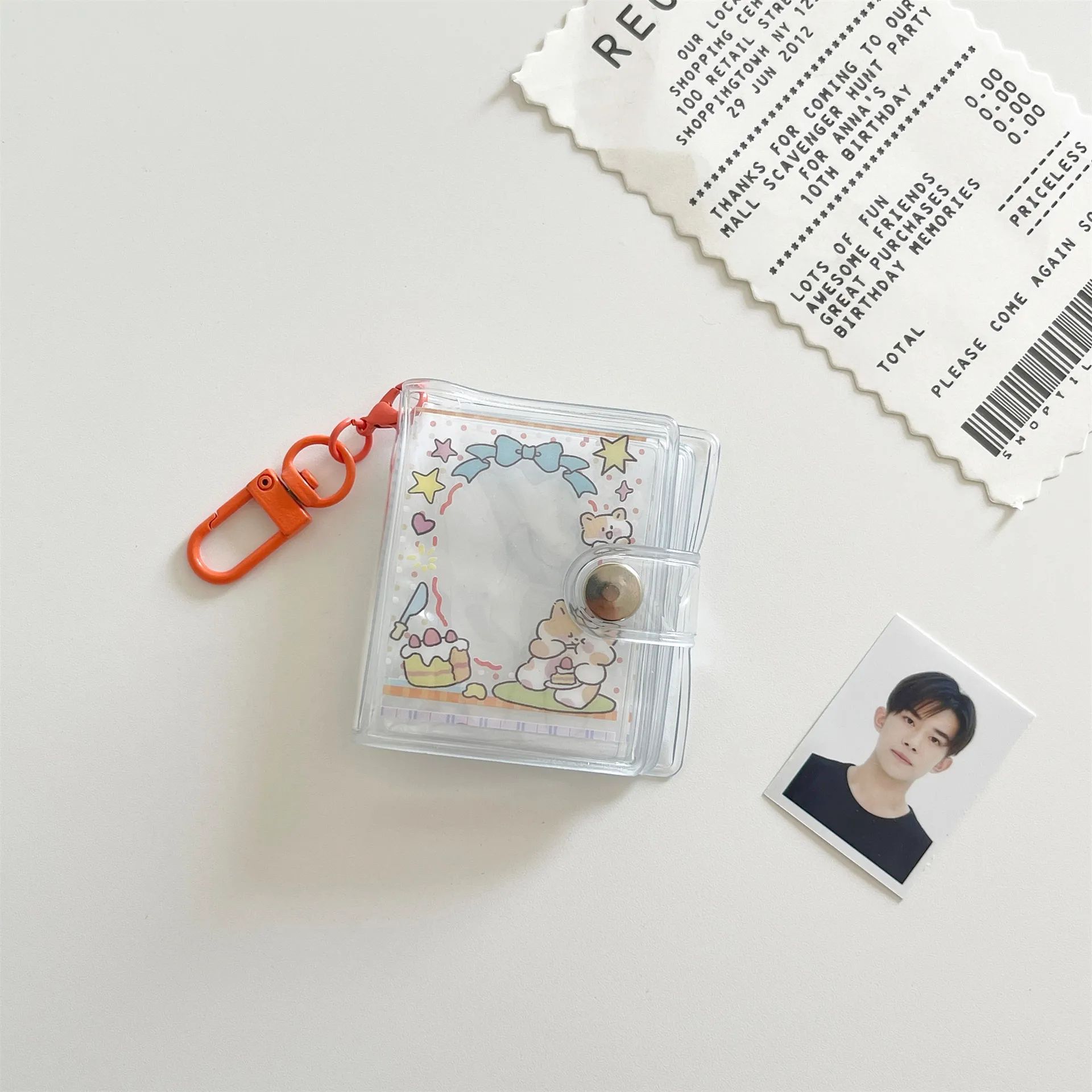 New Style Cartoon Mini Photo Album 2 Inch ID Photo Shapes Storage Book Star Chasing Keychain Hook Pendant Bag display picture 15